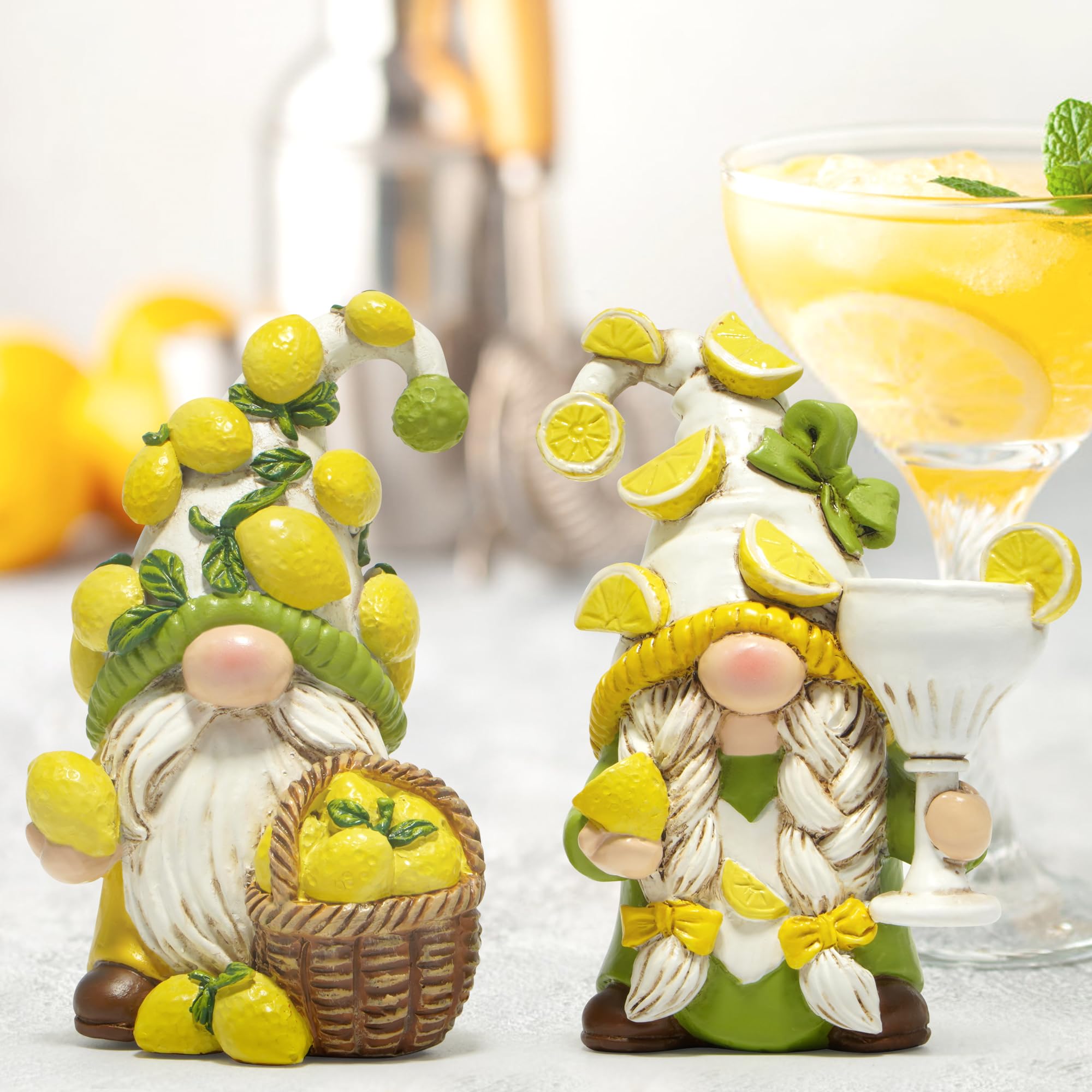置物 remon Amazon.com: Hodao 2PCS Lemon Gnome Figurine Set - Lemon